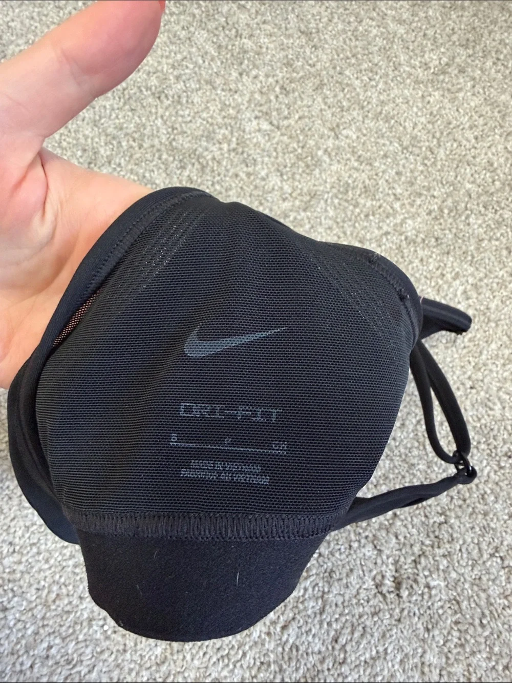 Nike Women's Black Sports Bra - Strappy V-Neck Support